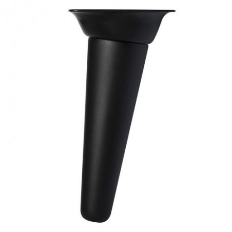 PATA CONICA INCLI.150MM NEGRA/PLATO METAL NEGRO