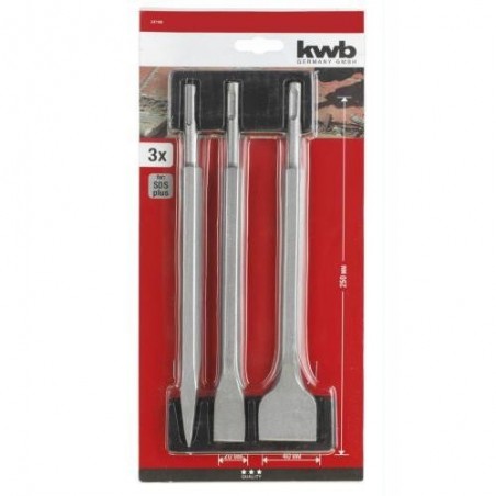 SET CINCELES SDS 3 PIEZAS KWB  49247190