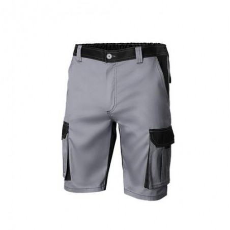 BERMUDA BICOLOR MULTIBOLSILLOS GRIS/NEGRO T-50