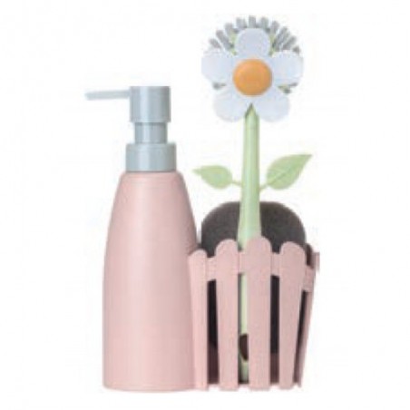 SET FREGADERO FLORGANIC ROSA 11098
