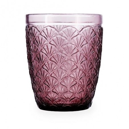 VASO VIDRIO RELIEVE ROSA 29CL ROSE MOON (CAJA-6UN)
