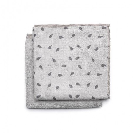 SET 2 PAÑOS DE COCINA MICROFIBRA 30X30CM GRIS