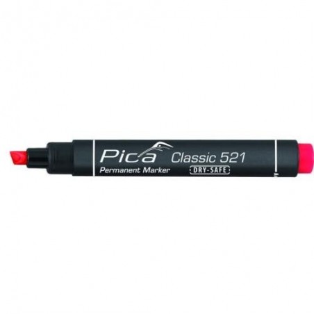 MARCADOR PERMANENTE PICA TIPO PINCEL ROJO