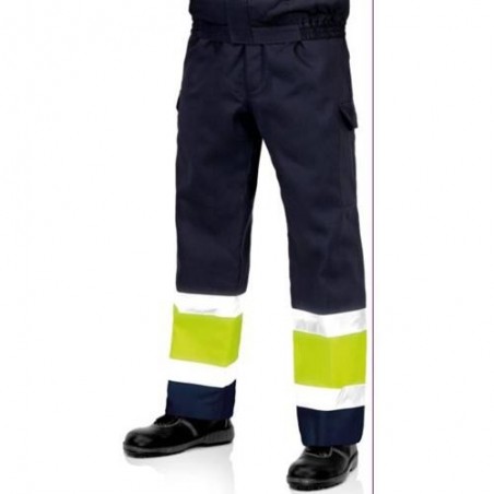 PANTALON ALTA VISIBILIDAD TERGAL AZUL MARINO T-48