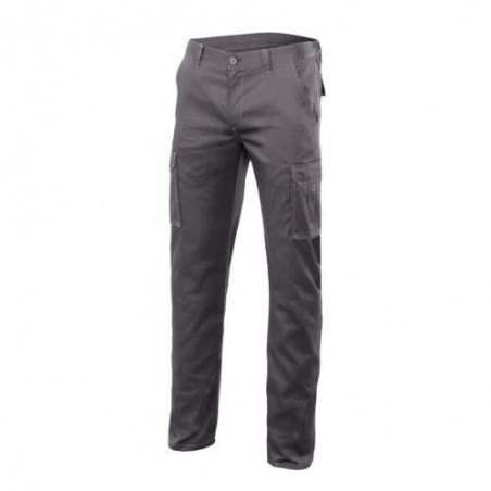 PANTALON ALGODON/FIBRA/POLIESTER STRETCH GRIS  T52