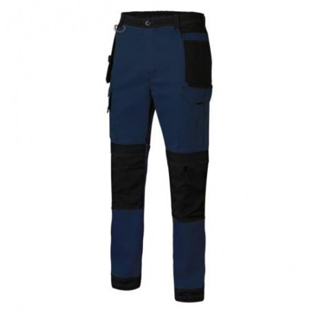 PANTALON CANVAS STRETCH AZUL MAR./NEGRO T-  L