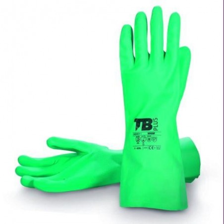 GUANTE SIN SOPORTE NITRILO  9009F QUIMICO VERDE 10