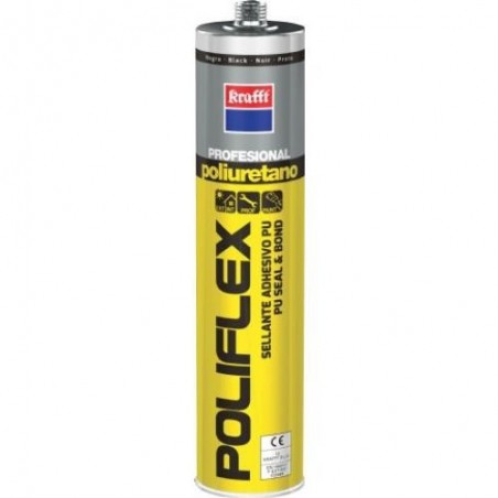 MASILLA POLIURETANO POLIFLEX NEGRO 300 ML. 50033