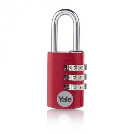 CANDADO COMBIN. ALUM. 30MM. ROJO YE3CB/28/126/CO