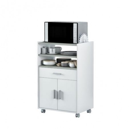 MUEBLE AUXILIAR MICROONDAS BLANCO/GRIS 0L9910A