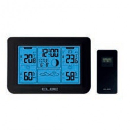 ESTACION METEOROLOGICA NEGRA RETROILUM +SENSOR EXT