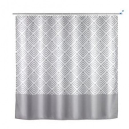 CORTINA DE DUCHA 180X200 POLIESTER GRIS 24687100