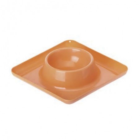 COMEDERO WALL OFF PETS CLUB PEQUEÑO NARANJA 11590