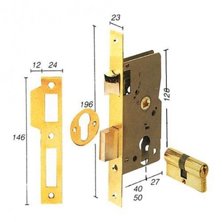 CERRADURA EMBUTIR 2010/4P/ HL TESA