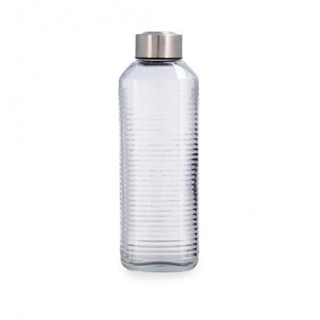 BOTELLA VIDRIO TRANSP ACERO INOX 1,3L VELVET QUID