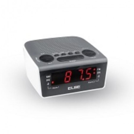 RADIO DESPERTADOR BLANCO AM/FM PANTALLA LED ELBE