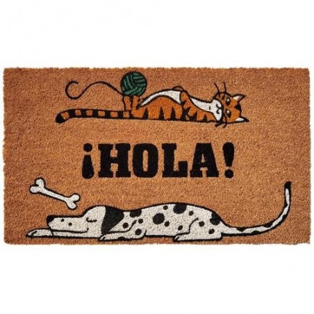 FELPUDO COCO NATURAL ANIMALES HOLA 40X70 50063