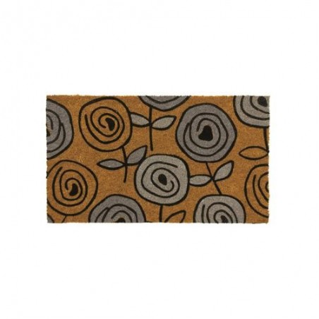 FELPUDO COCO NATURAL FLORAL 40X70 50223