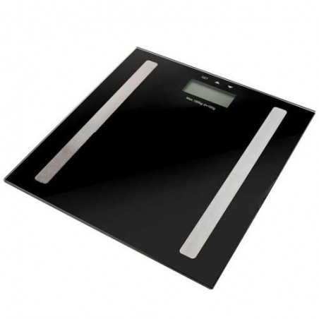 BASCULA BAÑO DIGITAL GRASA 180KG NEGRO 33706