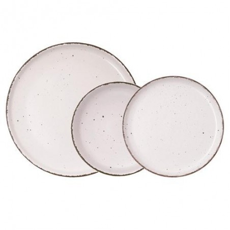VAJILLA CERAMICA CREMA 12 PIEZAS DUNA QUID 5426271
