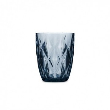 VASO BAJO VIDRIO AZUL 6UDS...