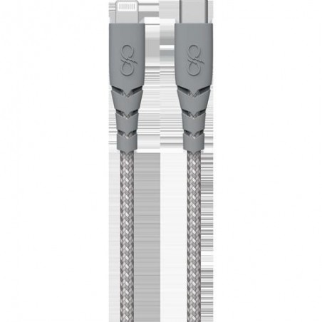 CABLE USB-C/ USB-C LIGTNG 1.2M 3A GRIS F149006