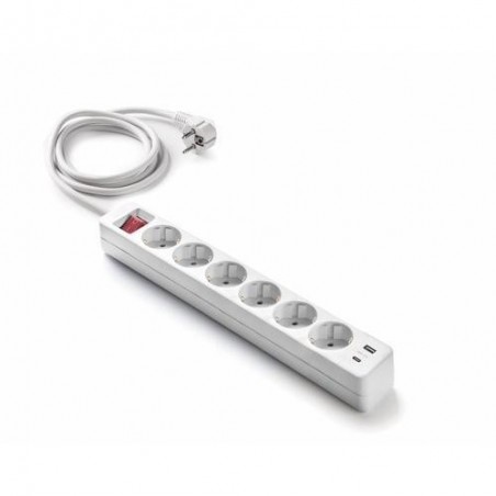BASE 6 TOMAS TT+2 USB A+C C/INT.CABLE 1,5 M 9/716