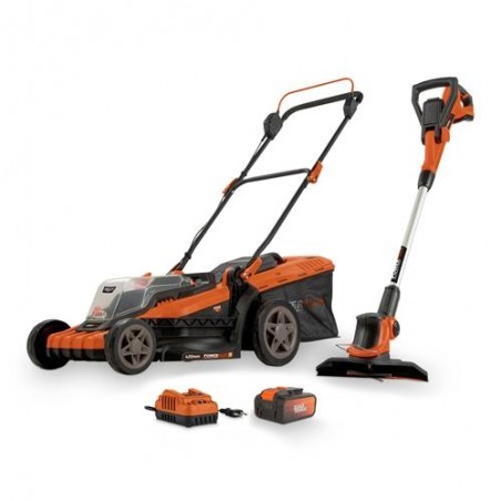 CORTACESPED 40V+CORTABORDES 20V+BATERIA 40V+CARGAD