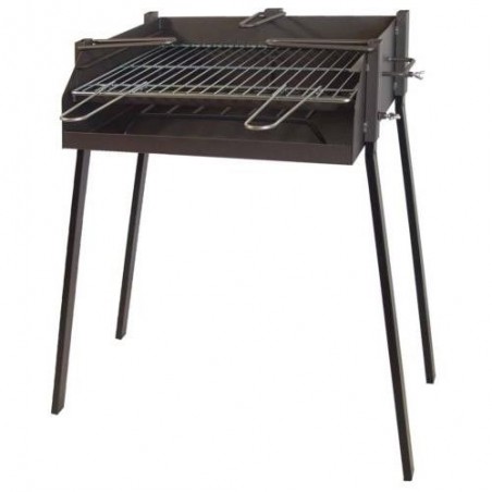 BARBACOA CUADRADA C/ SOPORTE PAELLA 60X40X75 CMS.