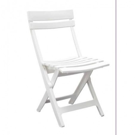 SILLA MIAMI PLEGABLE BLANCO 80X42X50CM. 49036096