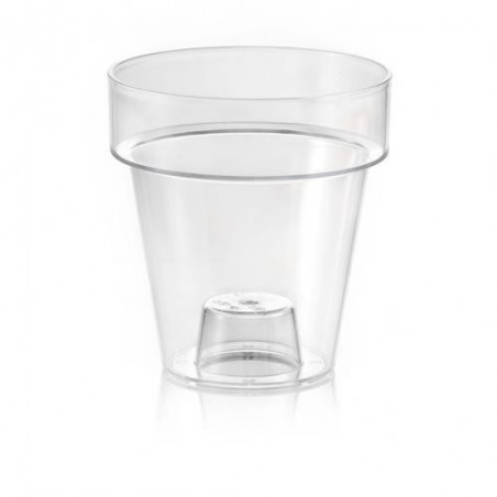 MACETA PLASTICO TRANSPARENTE 20CM. PORTO CLEAR