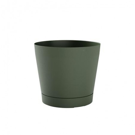 MACETA C/RESERVA AGUA+PLATO 29CM. VERDE