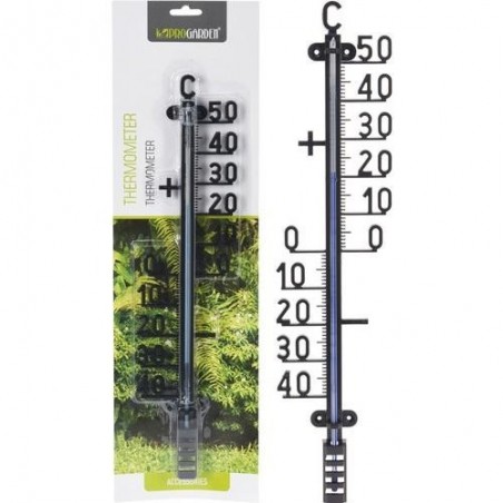 TERMOMETRO CLASICO NEGRO 40CM INTERIOR/EXTERIOR