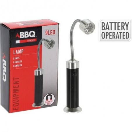 LAMPARA BARBACOA 9 LED ACERO INOX CON IMAN