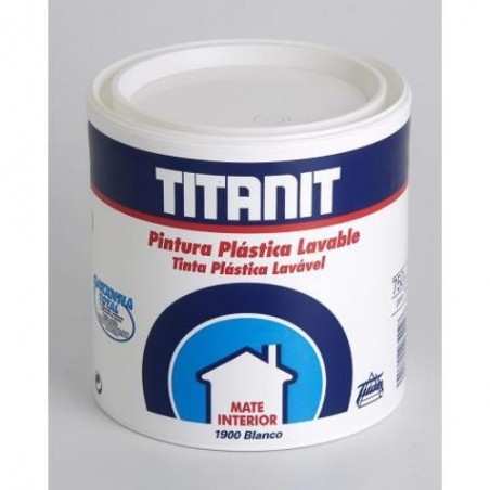 PINTURA PLASTICA INT. MATE BCO.TITANIT 750 ML.