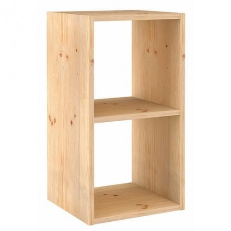 ESTANTERIA MODULAR 2 CUBOS DINAMIC PINO MACIZO