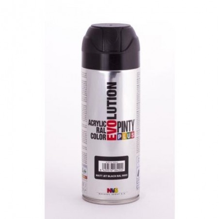 PINTURA SPRAY PINTY PLUS NEGRO MATE RAL 9005 520ML