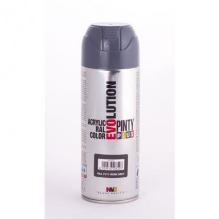 PINTURA SPRAY PINTY PLUS GRIS RAL 7011 520ML.
