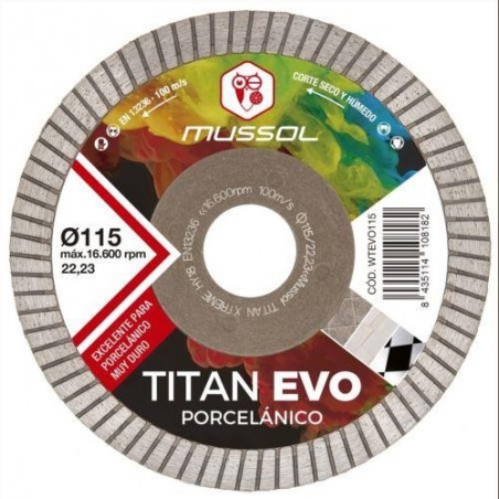 DISCO DIAMANTE TITAN EVO 125MM 22MM WTEVO125