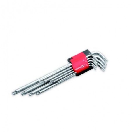JUEGO 9 LLAVE TORX LARGA MACHO T10-50 608-009