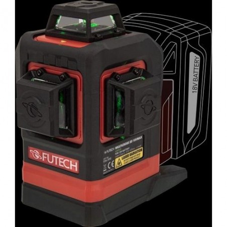 NIVEL LASER VERDE 3D MULTI-BATERIA 18VMAX 54340