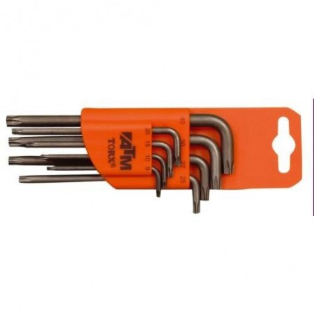 JUEGO 8 LLAVES TORX LARGA ACODADA A1401