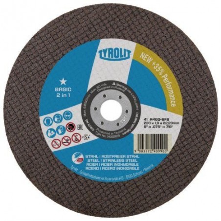 DISCO CORTE PLANO INOX BASIC 230X1.9X22.23