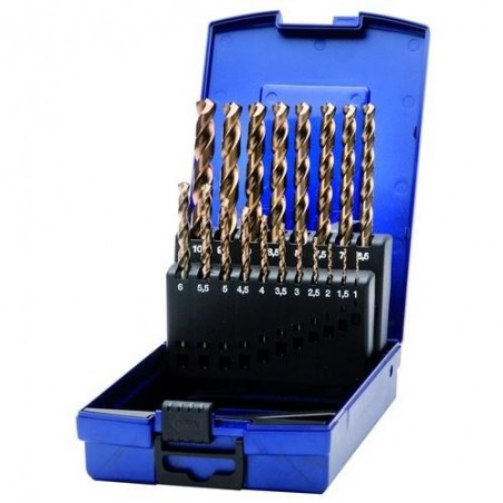 JUEGO BROCAS 25 PIEZAS KE13 COBALTO DIN 338 N HSS