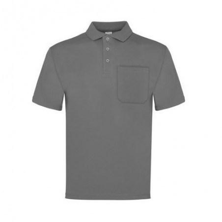 POLO M/CORTA GRIS 1 BOLSILLO T. S 100-GR
