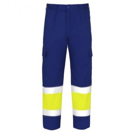 PANTALON ALTA VISIBILIDAD TERGAL AZUL MARINO T-42