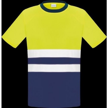 CAMISETA AV BICOLOR AMARILLO MANGA CORTA L3000 XXL
