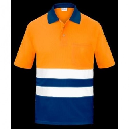 POLO A.V. BICOLOR NARANJA M/C COOLMAX L3000 XL
