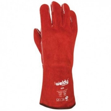GUANTE SOLDADOR ROJO TALLA...