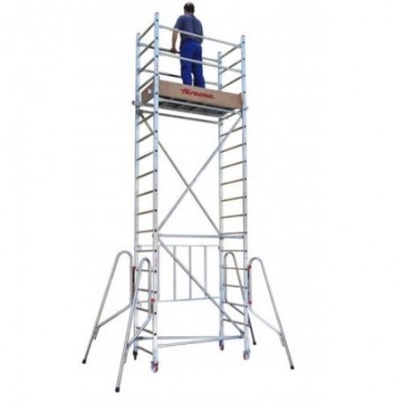 ANDAMIO ALUMINIO C/RUEDAS 75X160CM PACK 2 RS160